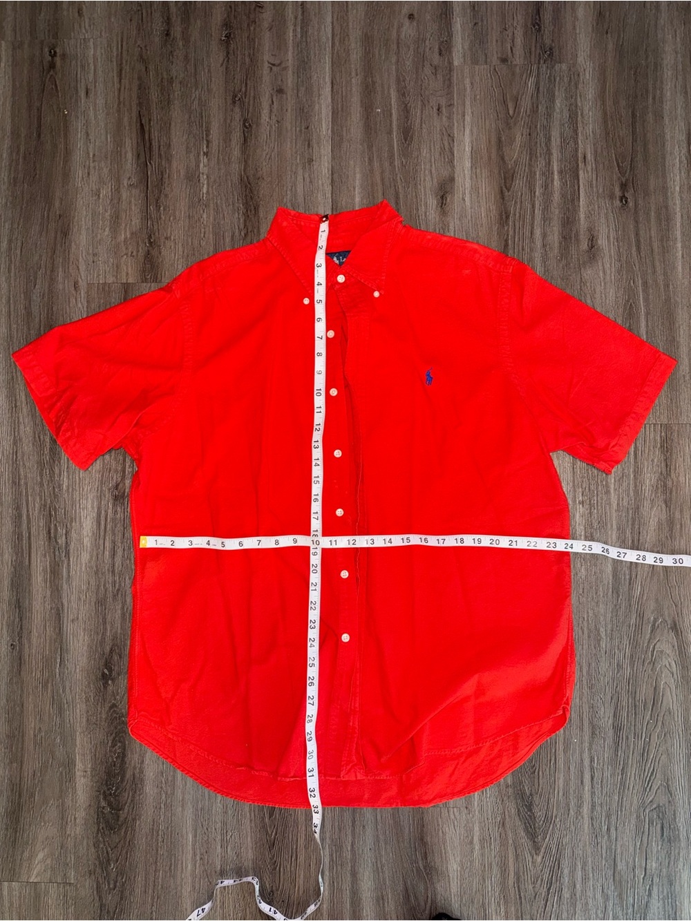 Ralph Lauren Red Short-Sleeve Button-Down Shirt